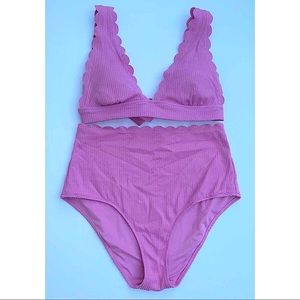 COPY - Aerie Scallop Trim High Waisted Bikini